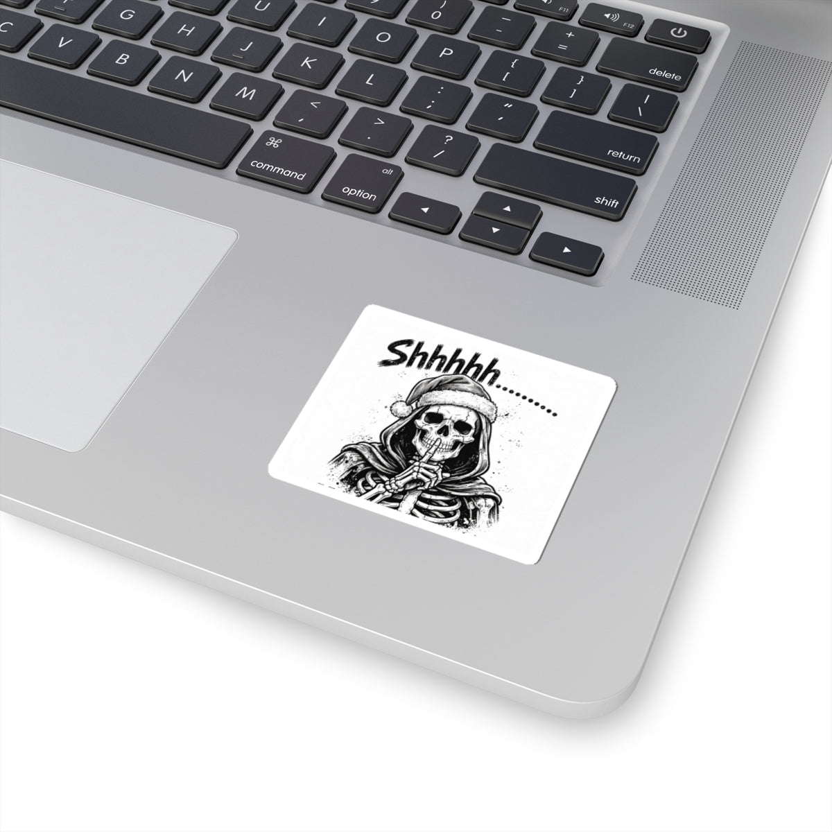 Shhhhh Grim Reaper Kiss-Cut Sticker