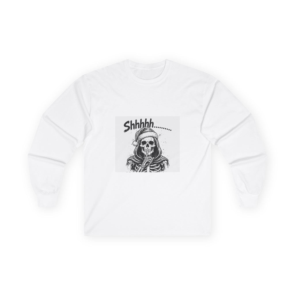 Shhhh... He’s Coming! Grim Reaper Long Sleeve Tee