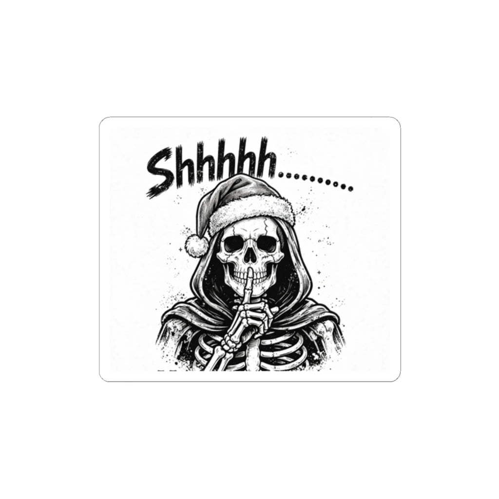 Shhhhh Grim Reaper Kiss-Cut Sticker