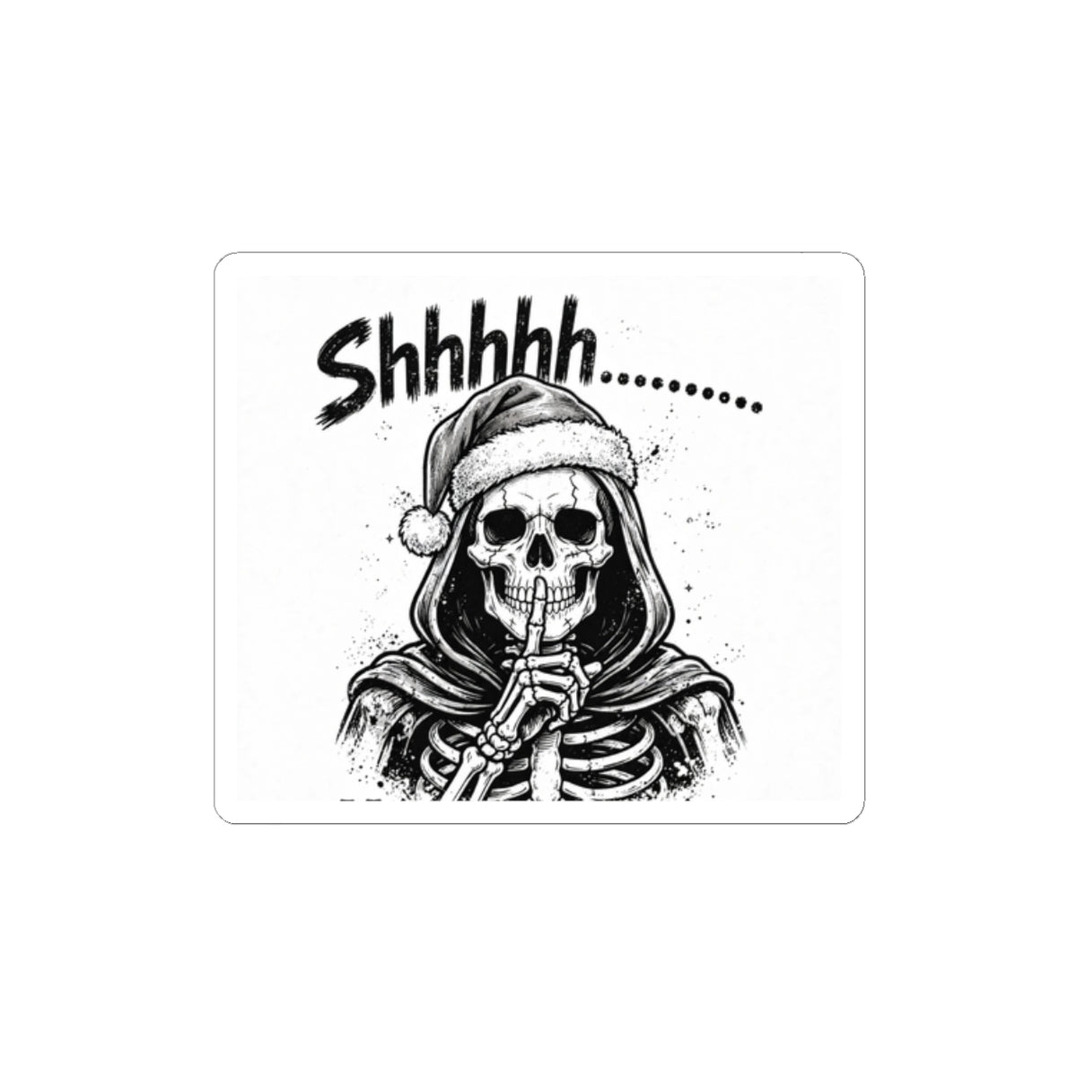 Shhhhh Grim Reaper Kiss-Cut Sticker