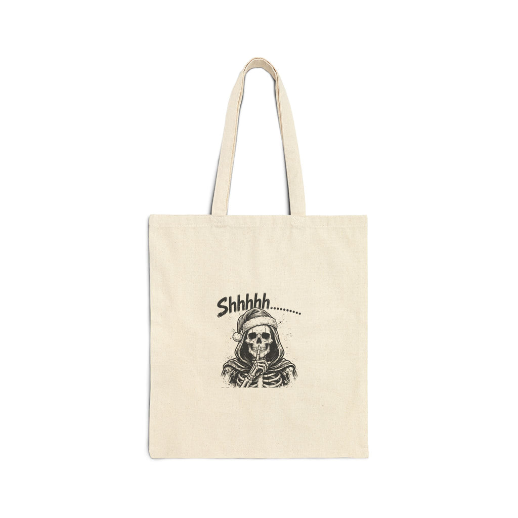 Shhhh Grim Reaper Canvas Tote Bag