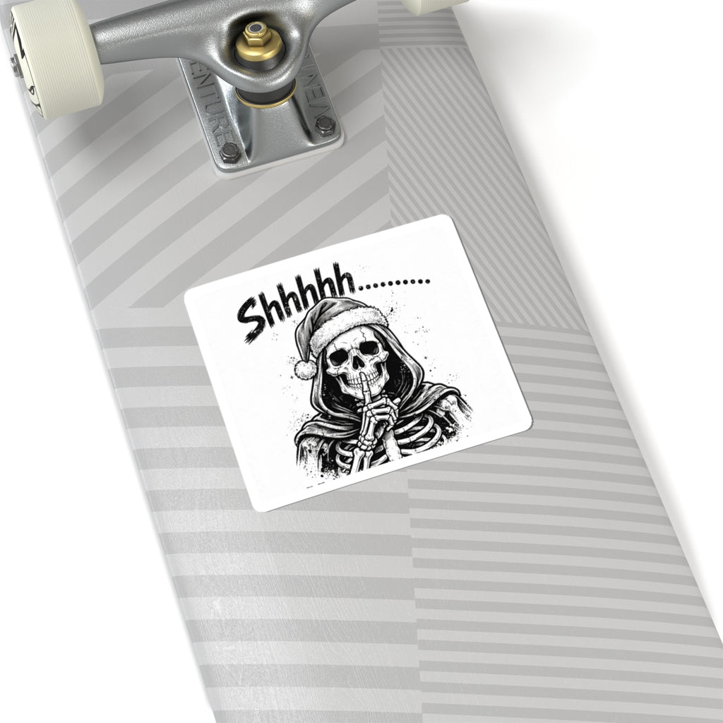 Shhhhh Grim Reaper Kiss-Cut Sticker