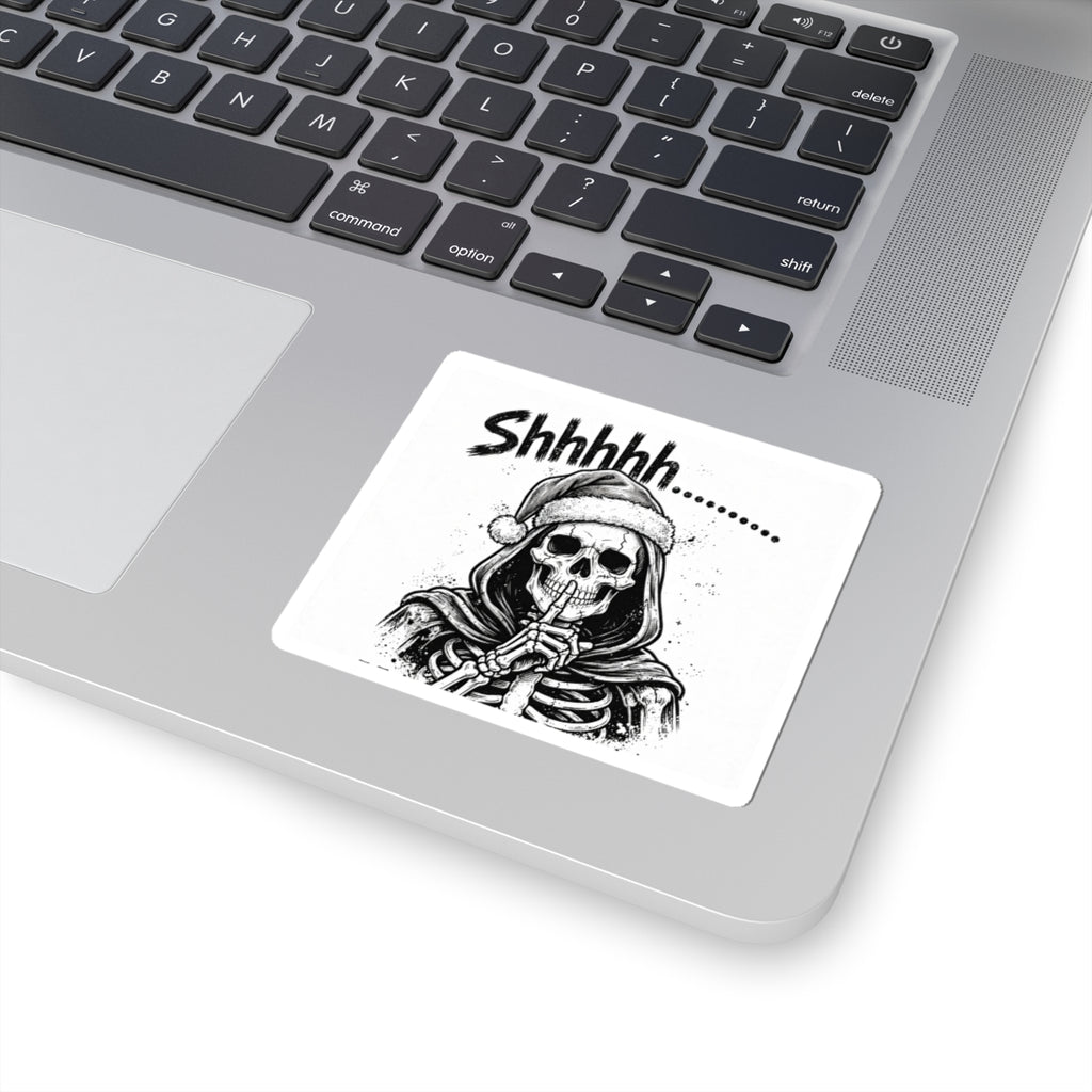 Shhhhh Grim Reaper Kiss-Cut Sticker