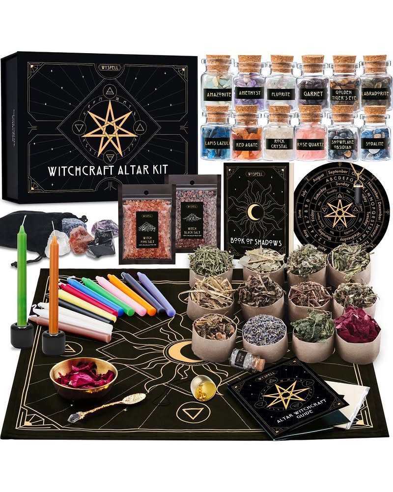 77 piece altar witchcraft starter kit