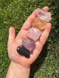 Five raw healing crystals starter set